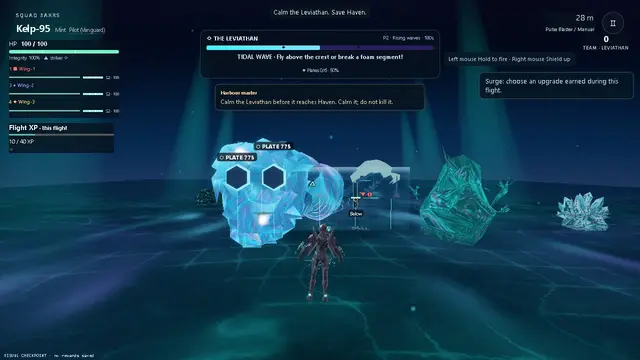 Facing the crystal Leviathan boss