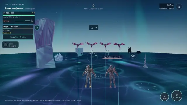 Wildbound creatures over the coral-flooded bay